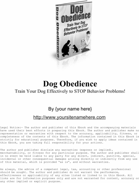 Product picture Dog Obedience